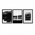 Set 3 tablouri decorative, Alpha Wall, Into the Grey, 36x51 cm