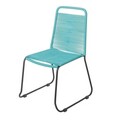 Antea Dark Legs Kerti szék, 53 x 53 x 88 cm, acél/madzag, türkiz