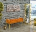 Lady Rust Pad, Mauro Ferretti, 120x45x55 cm, rozsdaszín/aranyszín, bársony