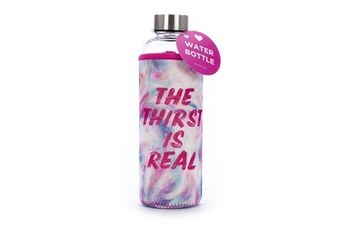 The Thirst is Real Palack hőálló huzattal, Tri-Coastal Design, 700 ml, műanyag
