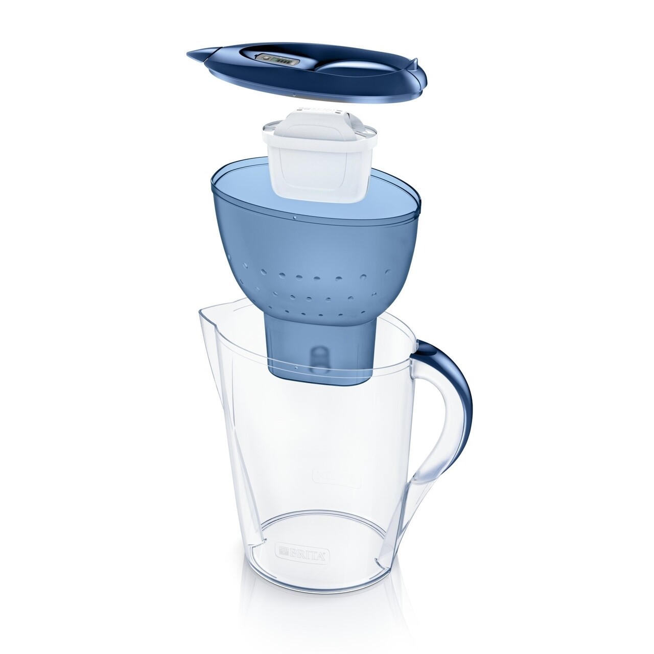 Brita Szűrőpohár, Marella XL MAXTRA +, Műanyag, 3,5 L, + 2 Szűrő, Kék