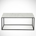 Cosco Marmo Dohányzóasztal, Comforty, 95x55x43 cm, fehér<br />fekete