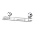 Bestlock fürdőszoba polc, Tömörítő, 45,4x14,1x11,5 cm, króm / ABS / műanyag (TPU), ezüst
