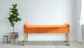Lady Rust Pad, Mauro Ferretti, 120x45x55 cm, rozsdaszín/aranyszín, bársony