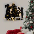 Tanelorn Fénydekoráció, XMASBLACK-016, 39x64 cm, fém, fekete