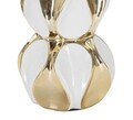 Glam Balls Éjjeli lámpa, Mauro Ferretti, 1 x E27, 40W, Ø28 x 46 cm, kerámia/vas/textil, fehér/aranyszín