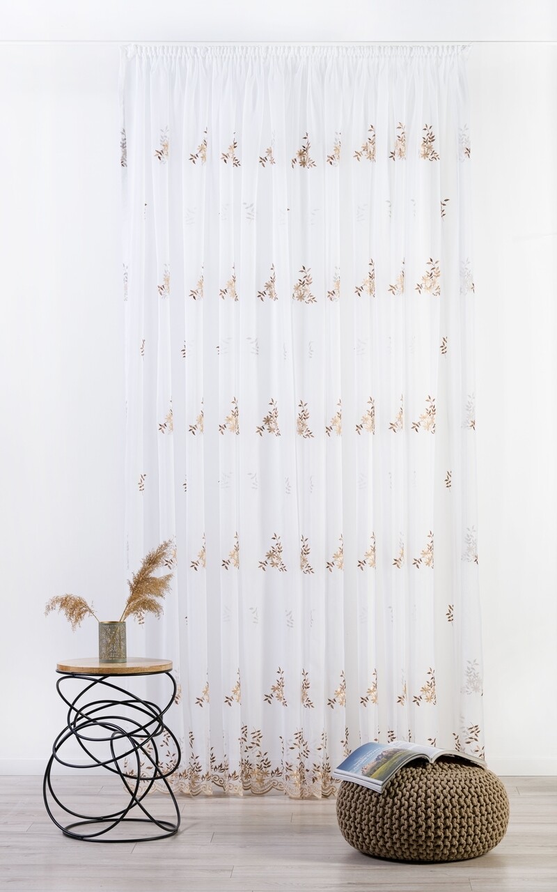 Mendola Interior Függöny, Búza, 400x245 cm, poliészter, barna