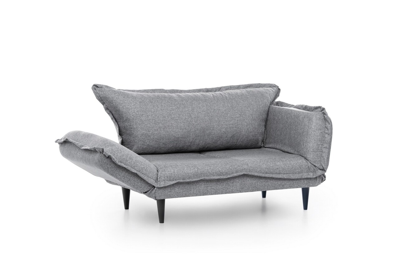 Vino Daybed Kihúzható Kanapé, Futon, 3 Személyes, 200x70 Cm, Fém, Szürke