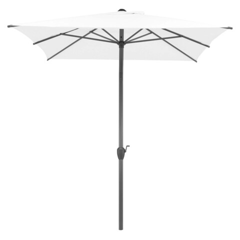 Calpe Téglalap alakú napernyő forgókarral, L.200 l.300 H.259 cm, alumínium, szürke/fehér