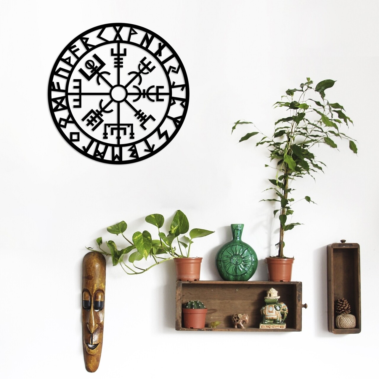 Vegvisir 2 Fali Dekoráció, Tanelorn, 61x61 Cm, Fém