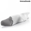 Ergonomikus kontúrú nyakpárna, visco-elasztikus, InnovaGoods, Conforti, 62 x 36 x 14 cm, fehér/szürke