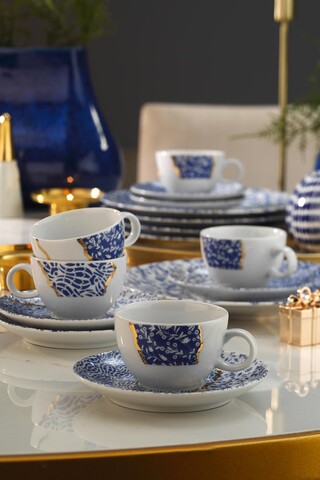 Kutahya Porselen Kávés készlet, ZG12KT60110477, 12 darabos, porcelán