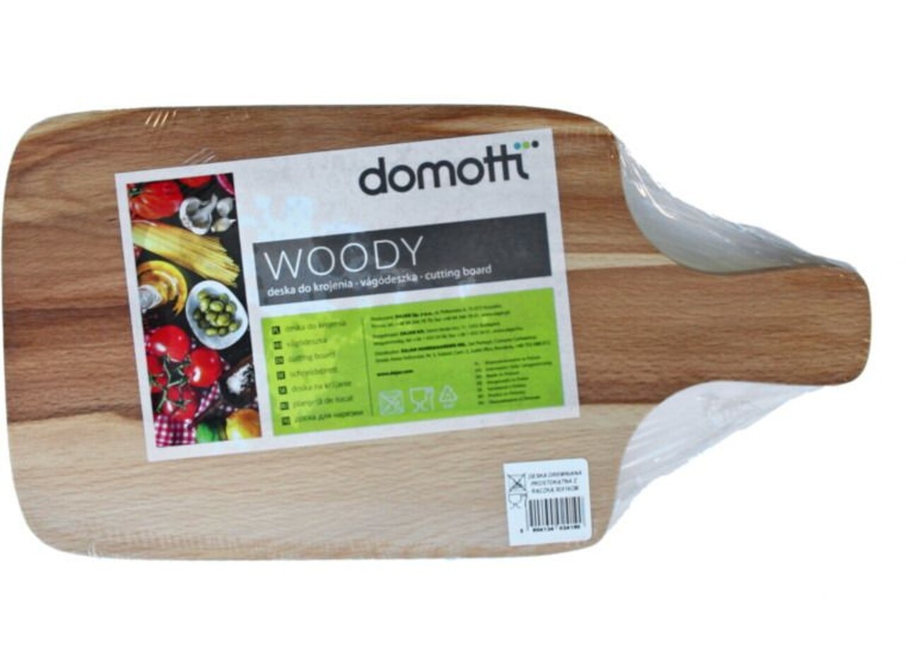 Vágódeszka Woody, Domotti, 30x16 cm, fa, természetes