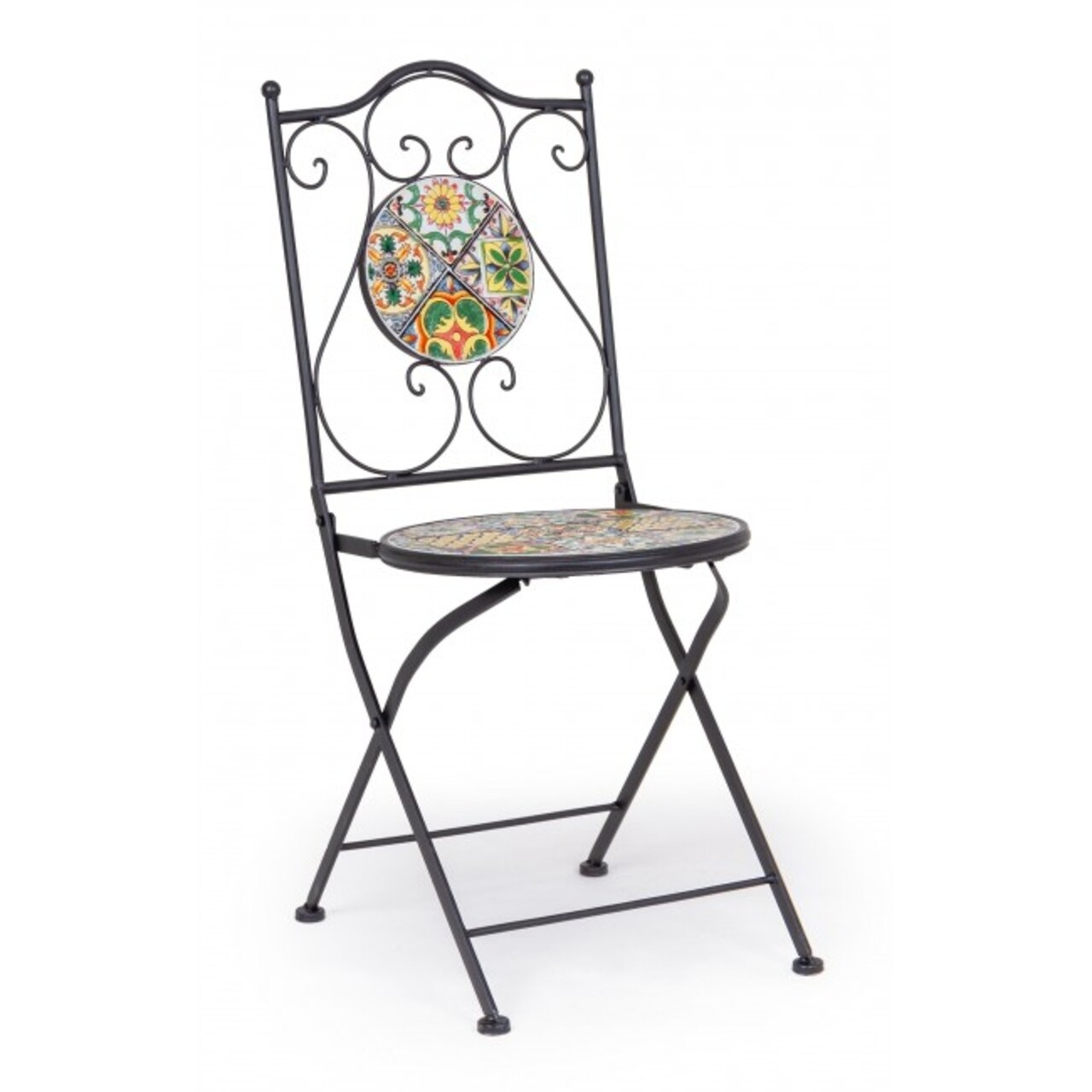 Naxos Kerti szék, Bizzotto, pliabil, 39x47x92 cm, krómozott acél/kerámia