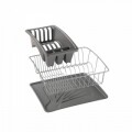 Aquatex Plus edénylefolyó, Metaltex, 11 x 31 x 35 cm, műanyag / acél / polytherm bevonat, szürke
