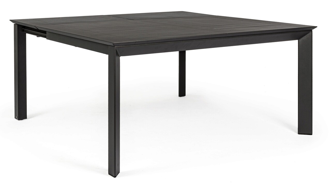 Konnor Kerti/terasz kihúzható asztal, Bizzotto, 160 x 110/160 x 77.5 cm, alumínium, szénszín