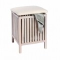 Wenko Norway Natural White Nappali- és fürdőszobai zsámoly, tárolóhellyel, 39x52x39 cm