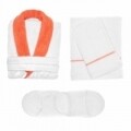 Női fürdőruha, 4 db, 100% bio pamut, White/Coral