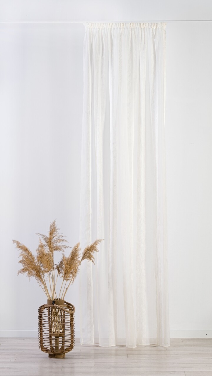 Mendola Interior Függöny, Leman, Plain, 140x245 cm, poliészter, bézs