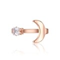 Fülbevaló és gyűrűszett, Emily Westwood, Rose Gold Elina, rozsdamentes acél, ezüst