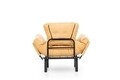 Nitta Single kihúzható fotel, Futon, 135x70 cm, fém, mustár