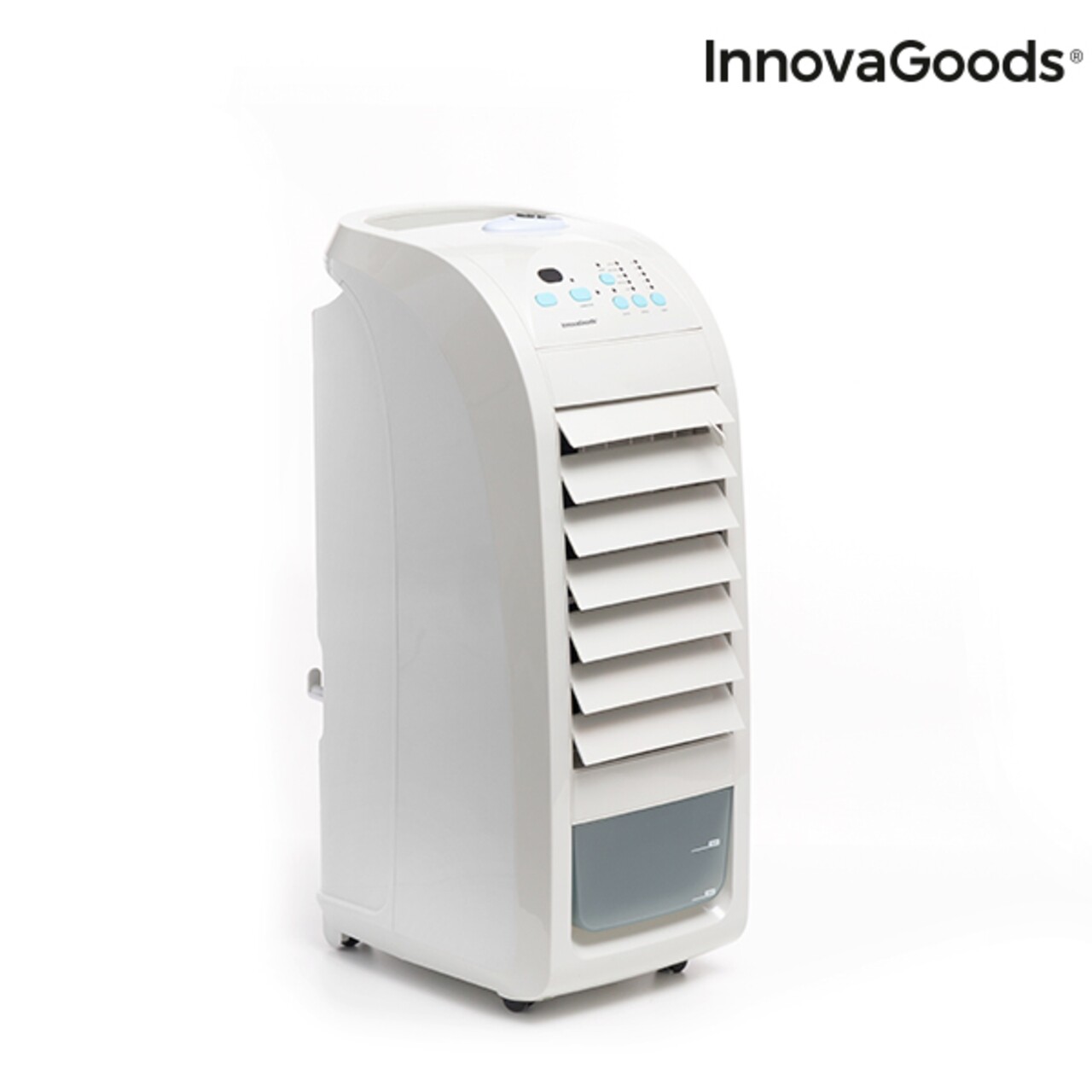 InnovaGoods Hordozható Párológtató Légkondicionálóval, 34x28x70 Cm, 4,5 L, 70W, Szürke
