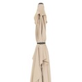 Calpe Téglalap alakú napernyő forgókarral, L.200 l.300 H.259 cm, alumínium, pezsgőszín/bézs