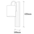 Aplica de perete, Opviq, Baston 3462, 10x42 cm, E27, 100 W, negru/maro