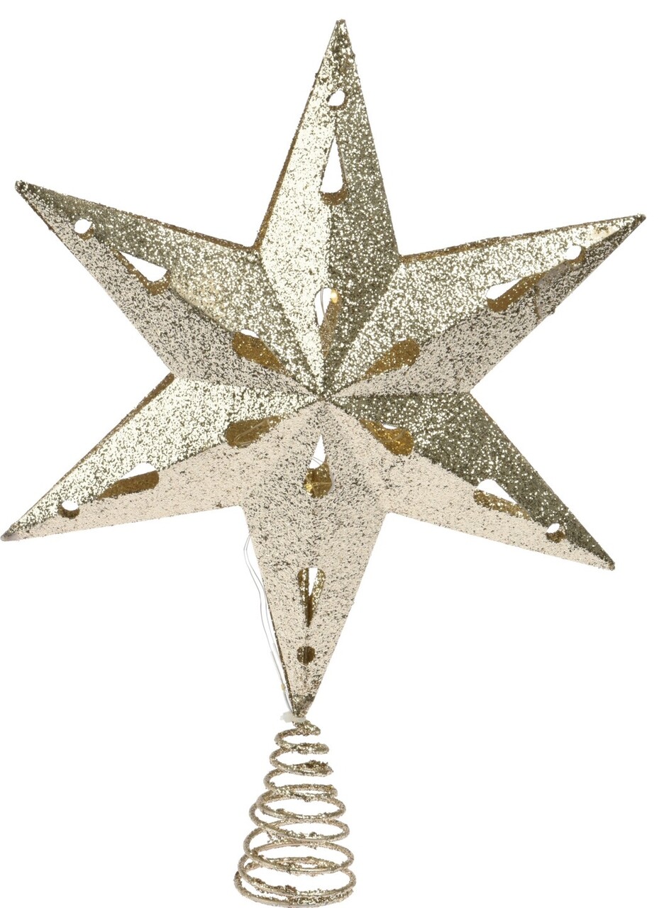 Star Csúcsdísz, 23x33 cm, vas, aranyszín
