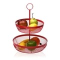 Versa 2 szintes Gyümölcstartó kosár, Ø28.5 x 38 cm, acél