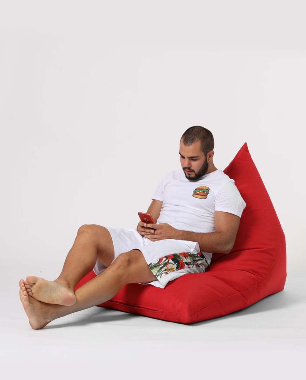 Bean Bag Ferndale Babzsák, Pyramid Bed, 145 Cm, Vízhatlan Poliészter, Piros