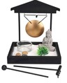 Buddha zen garden Gyertyatartó, 12x15x16.5 cm, MDF, fekete