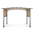 Gazebo Kerti pavilon, Shadow, L.360 l.269 H.225 cm, acél, barna/bézs