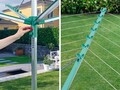 Leifheit Forgó ruhaszárító, Linomatic 400 Easy, 40 m szárítási kapacitás, alumínium, türkiz színű