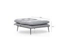 Martin Solo Kihúzható fotel, Futon,130x90 cm, fém, szürke