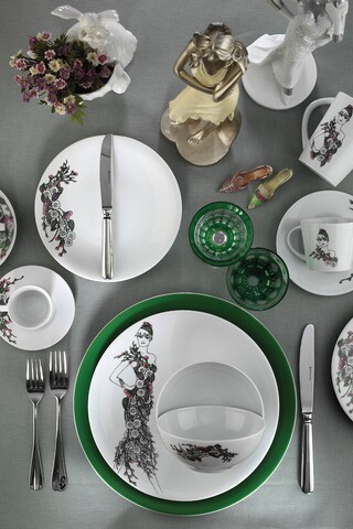 Kutahya Porselen 24 darabos Étkészlet, ZG24Y2519438, porcelán