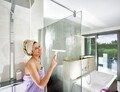 Zuhanytörlő Cubicle Shower Sliderrel, Leifheit, műanyag, fehér