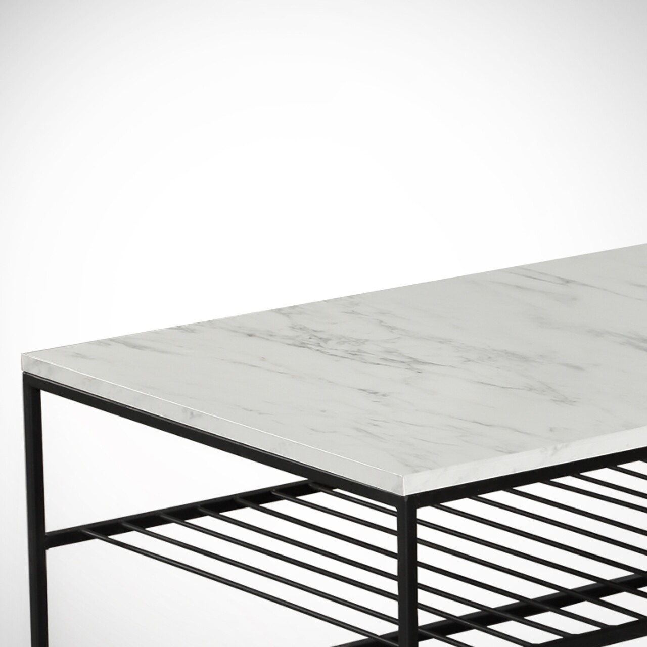 Etna Marmo Dohányzóasztal, Comforty, 95x55x43 Cm, Fehérfekete