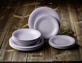 Asztali készlet 12 részes, Like Villeroy & Boch, Color Loop Blueblossom, prémium porcelán, lila