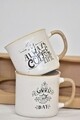 Vintage Coffee 2 db Bögre, 300 ml, porcelán, fehér