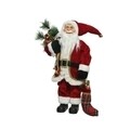 Dekoráció Classic Mikulás harisnya, Decoris, H60 cm, poliészter, piros