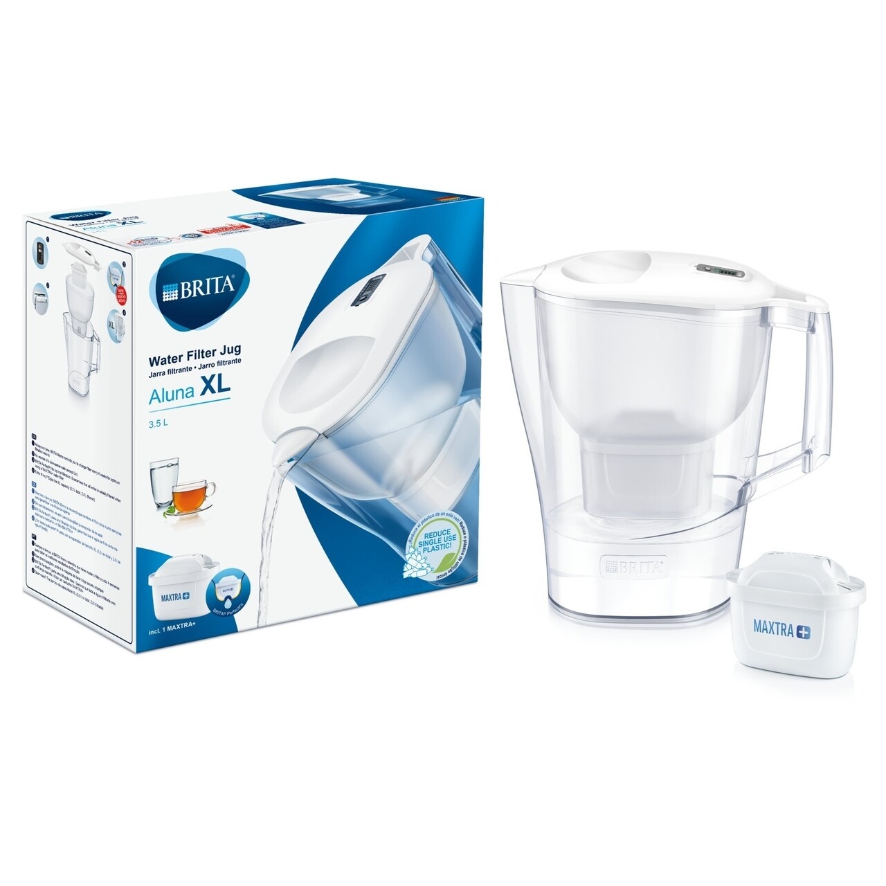 Brita Szűrőpohár, Aluna MAXTRA +, Műanyag, 3,5 L