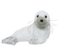 Seal with glitters, Decoris Dekoráció, 14x22x15 cm, hab, fehér