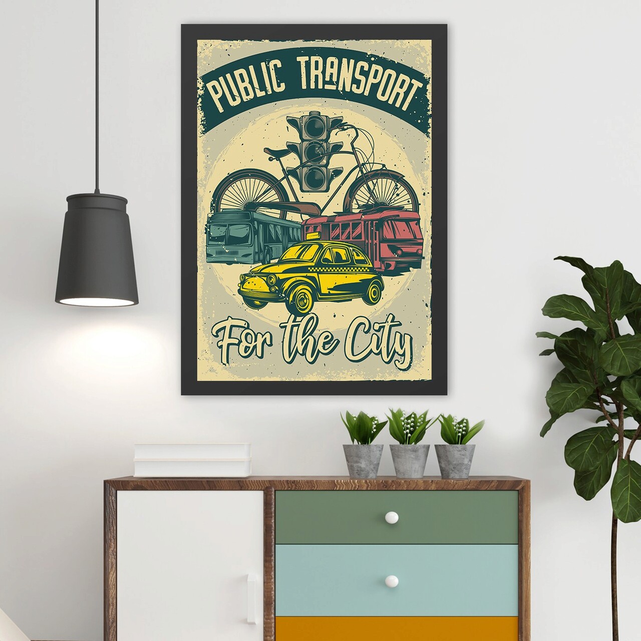 Public Transport Kép (35 x 45), MDF , Polisztirén, Színes