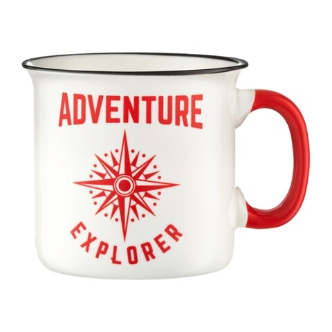 Adventure Explorer bögre, Ambition, 510 ml, porcelán, fehér