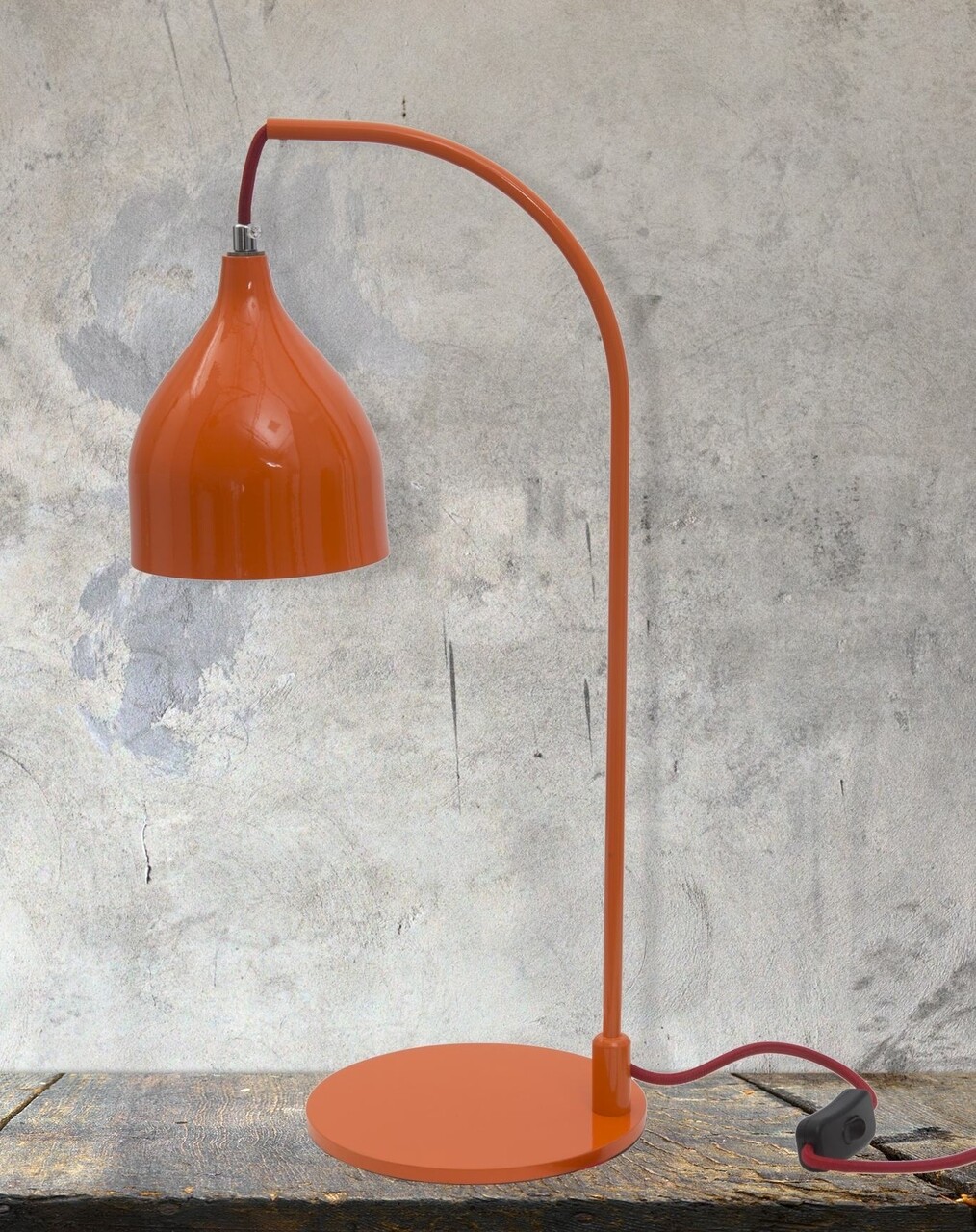Hang Éjjeli lámpa, Mauro Ferretti, 13x50 cm, vas, narancssárga