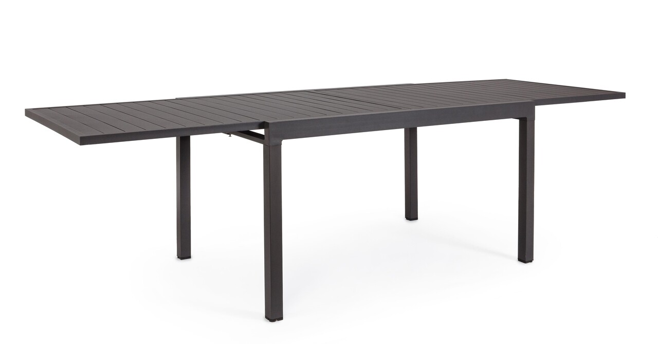 Pelagius Kihúzható kerti asztal, Bizzotto, 135-270 x 90 x 75 cm, alumínium, szénszín