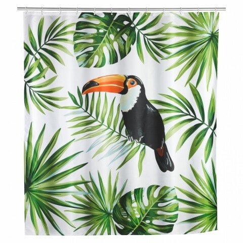 Tucan Zuhanyfüggöny, Wenko, 180x200 cm, 100% poliészter, színes