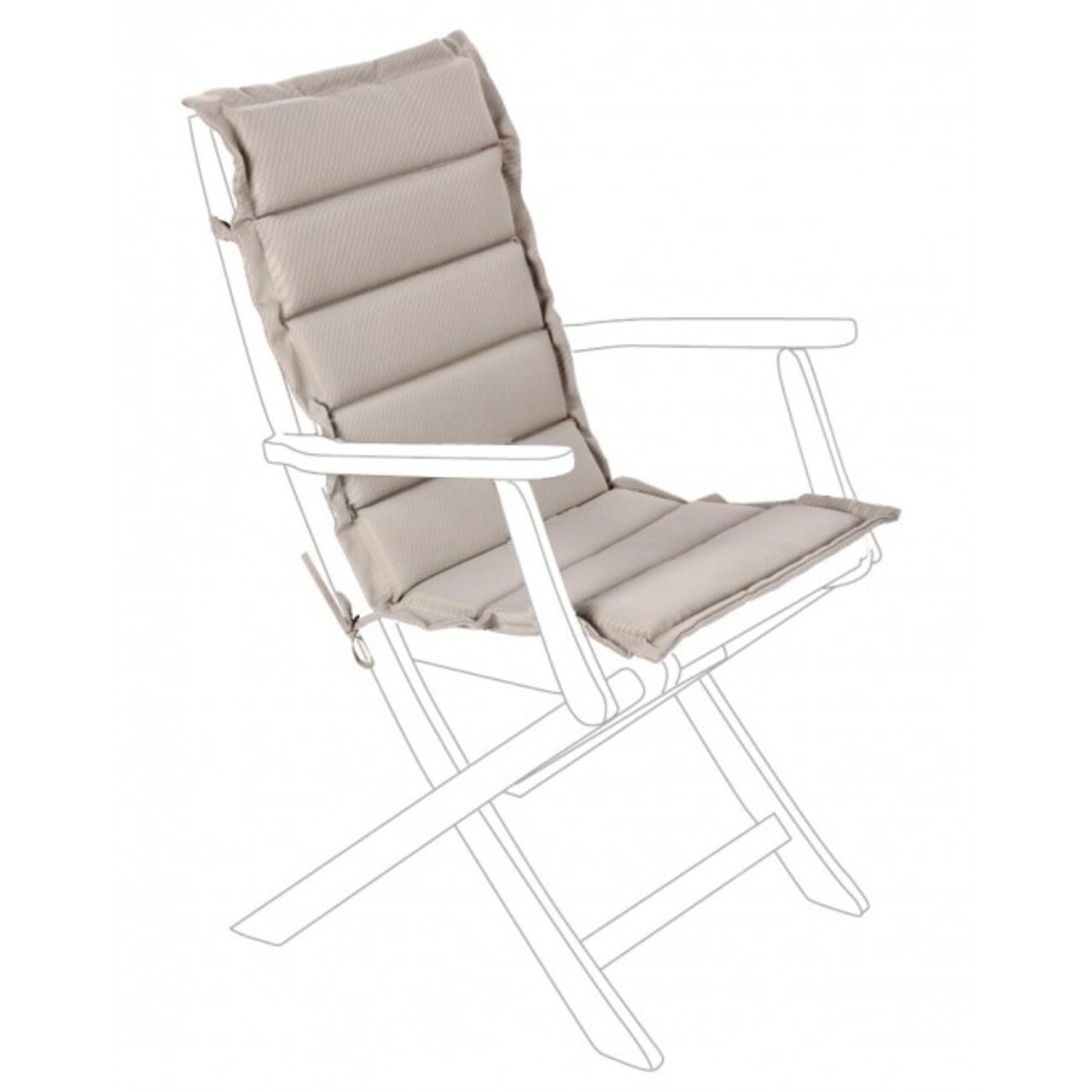 Poly230, Bizzotto Ülőpárna kerti székhez,, 45x94 cm, poliészter, bézs