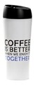 Happy Coffee termosz, Ambition, 400 ml, rozsdamentes acél, fehér